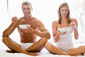 consuming food to increase potency